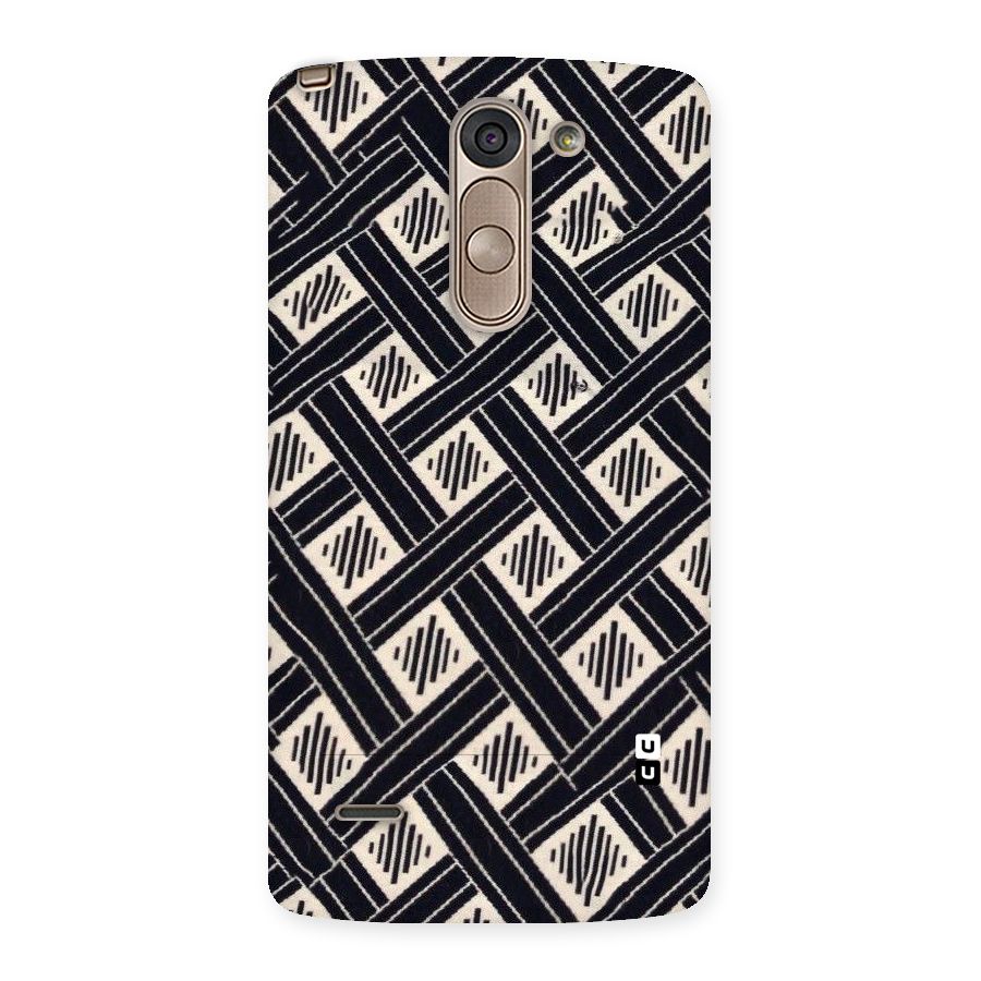 Black Beige Criscros Back Case for LG G3 Stylus