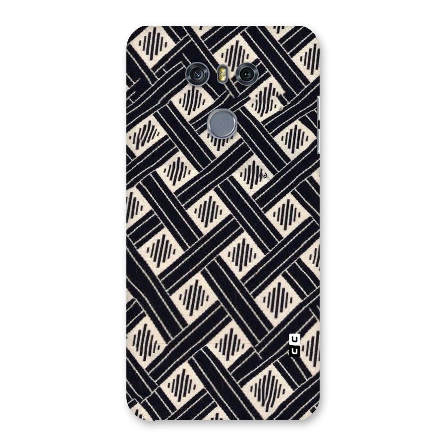 Black Beige Criscros Back Case for LG G6