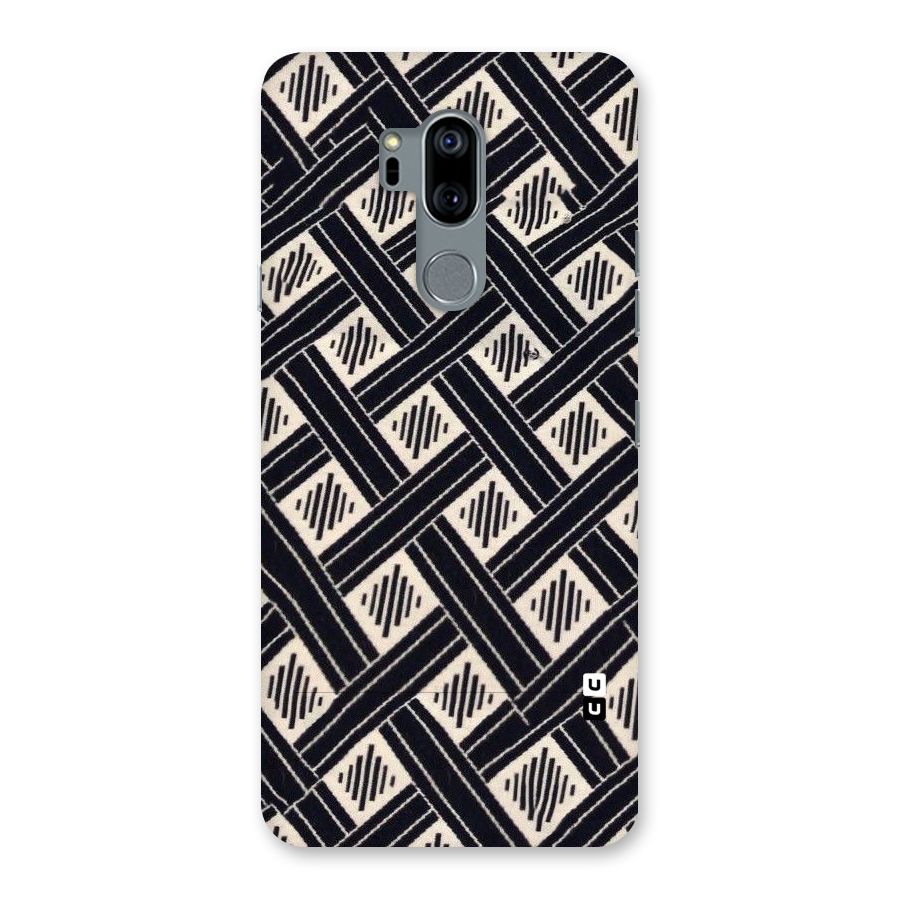 Black Beige Criscros Back Case for LG G7