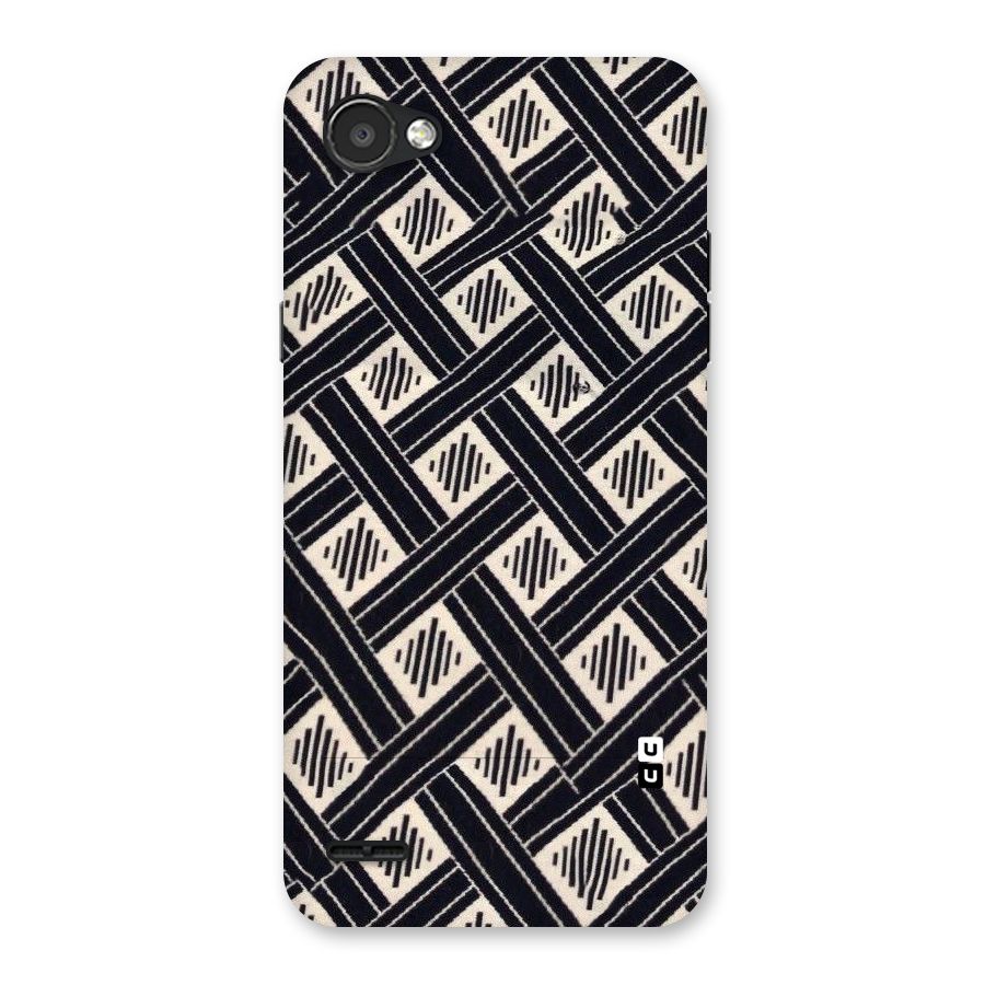 Black Beige Criscros Back Case for LG Q6