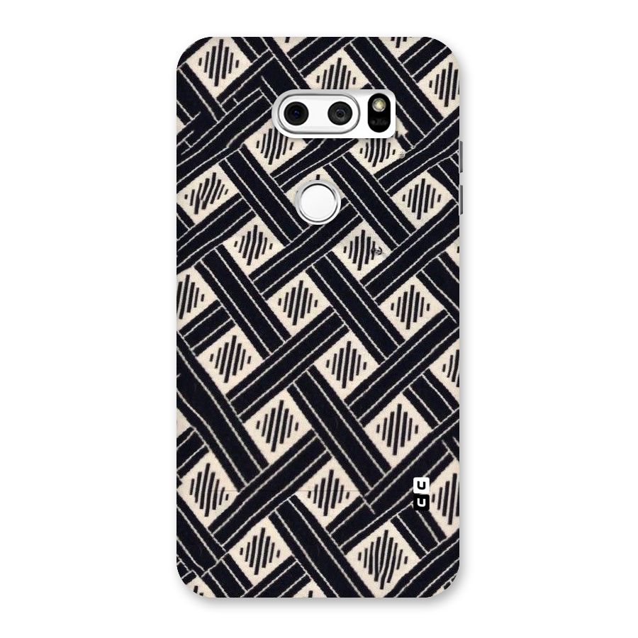Black Beige Criscros Back Case for LG V30