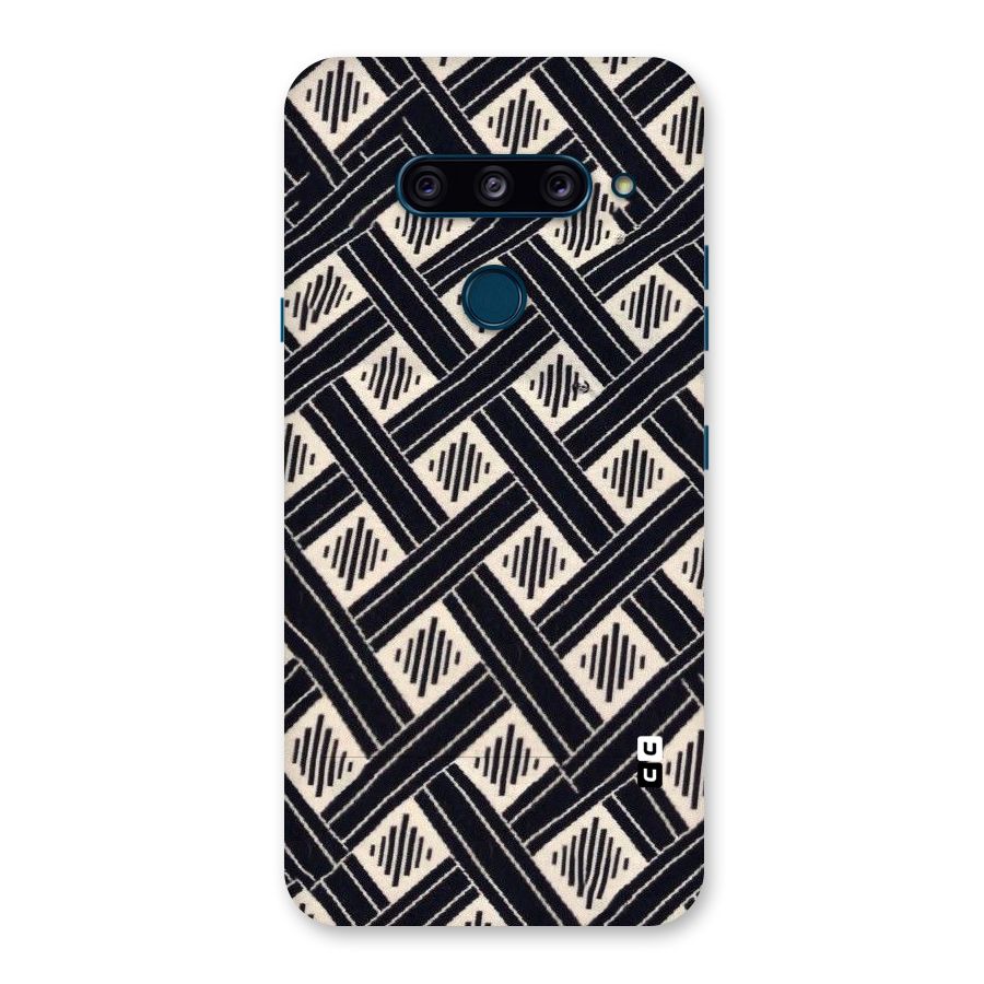Black Beige Criscros Back Case for LG  V40 ThinQ