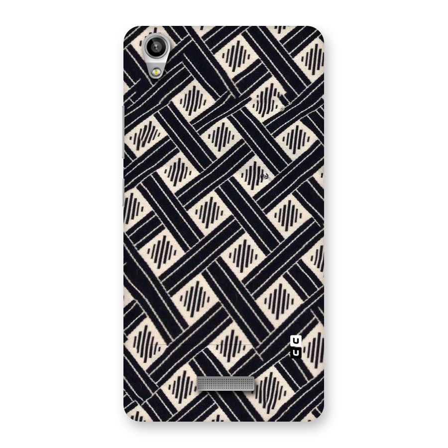 Black Beige Criscros Back Case for Lava-Pixel-V1