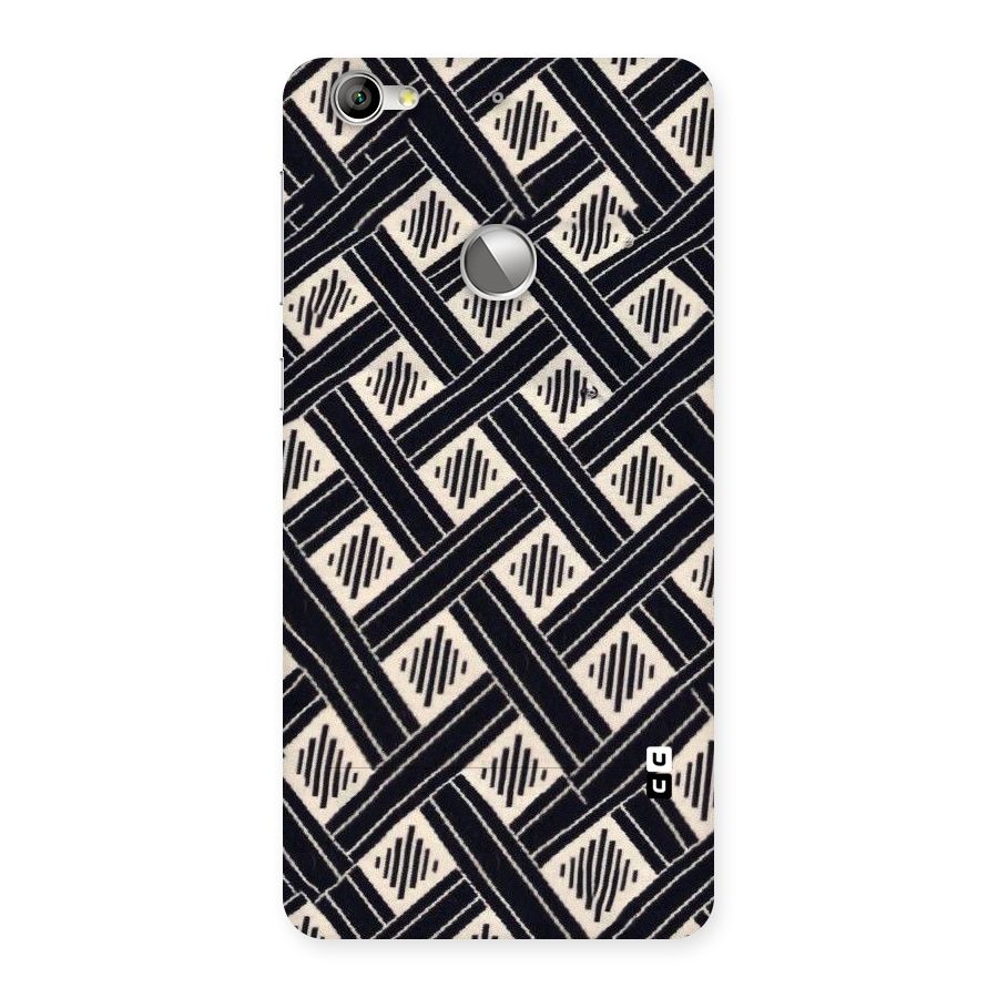 Black Beige Criscros Back Case for LeTV Le 1s