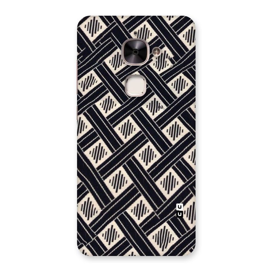 Black Beige Criscros Back Case for Le 2