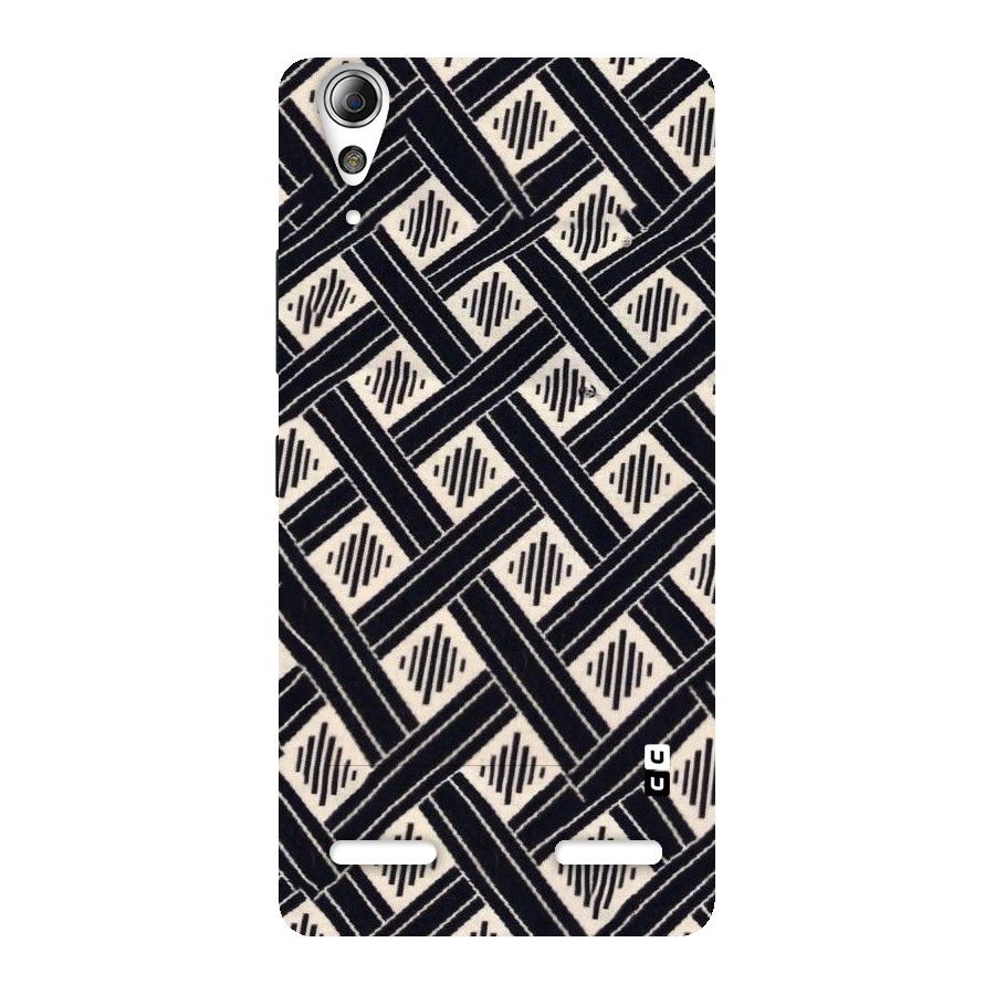 Black Beige Criscros Back Case for Lenovo A6000