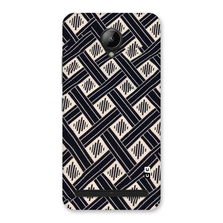 Black Beige Criscros Back Case for Lenovo C2