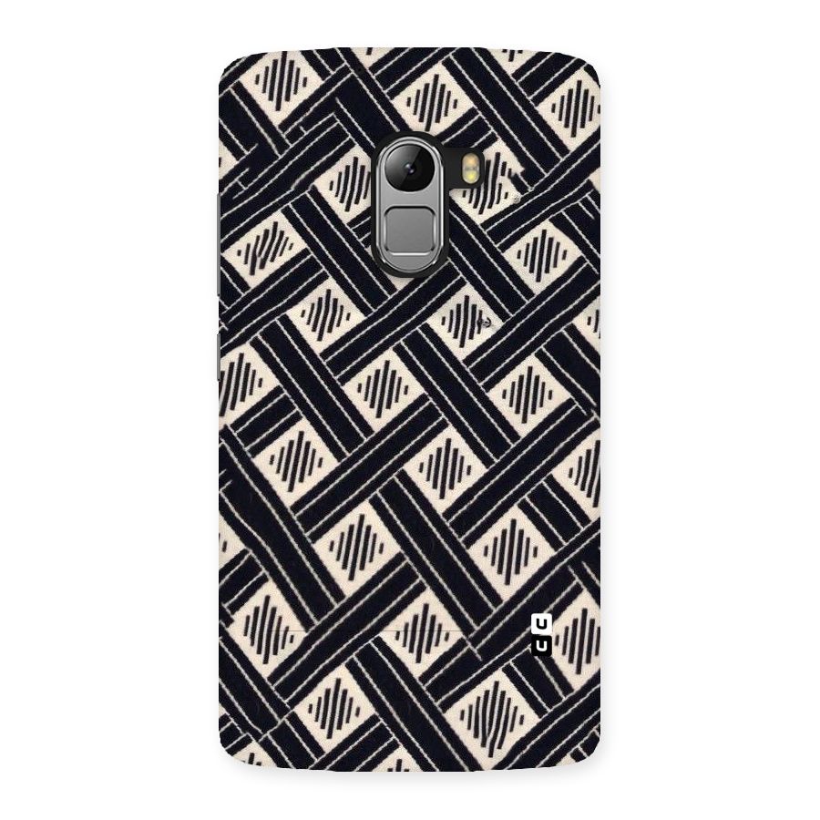 Black Beige Criscros Back Case for Lenovo K4 Note