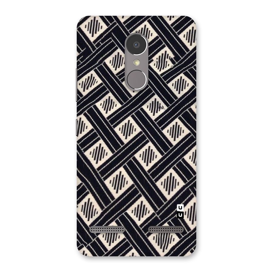 Black Beige Criscros Back Case for Lenovo K6