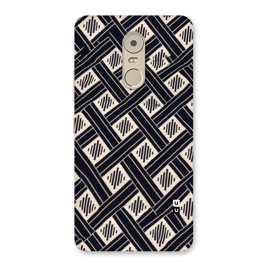 Black Beige Criscros Back Case for Lenovo K6 Note