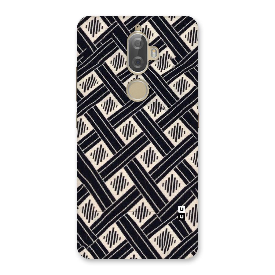 Black Beige Criscros Back Case for Lenovo K8 Plus
