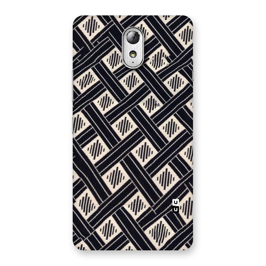 Black Beige Criscros Back Case for Lenovo Vibe P1M