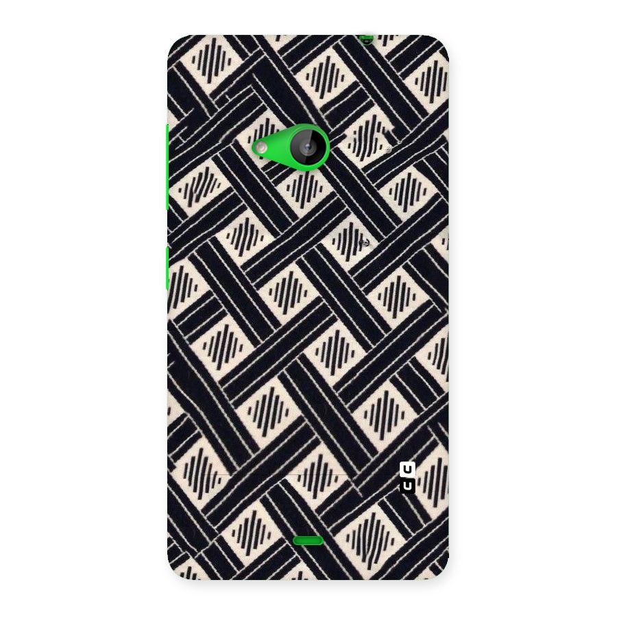 Black Beige Criscros Back Case for Lumia 535