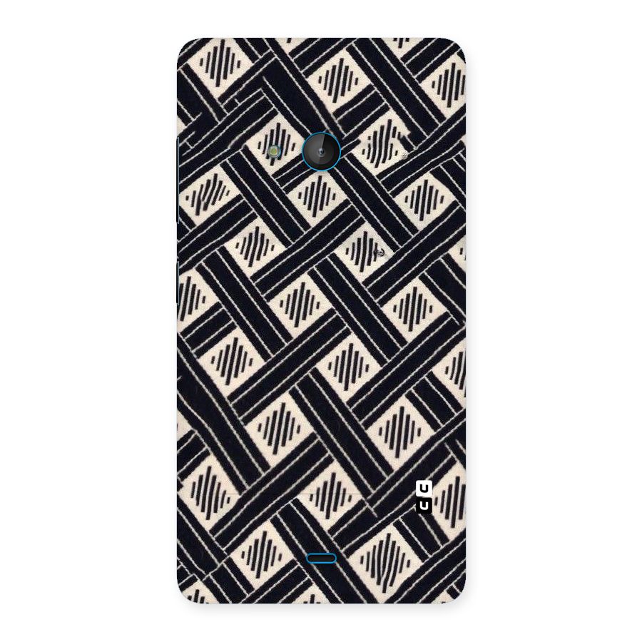Black Beige Criscros Back Case for Lumia 540