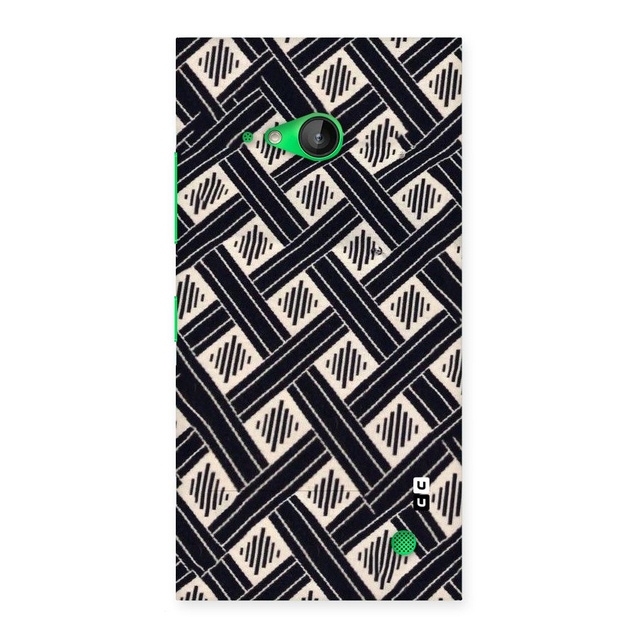 Black Beige Criscros Back Case for Lumia 730