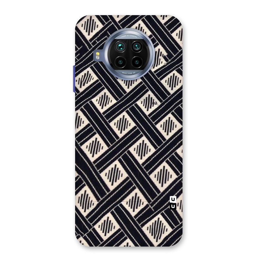 Black Beige Criscros Back Case for Mi 10i