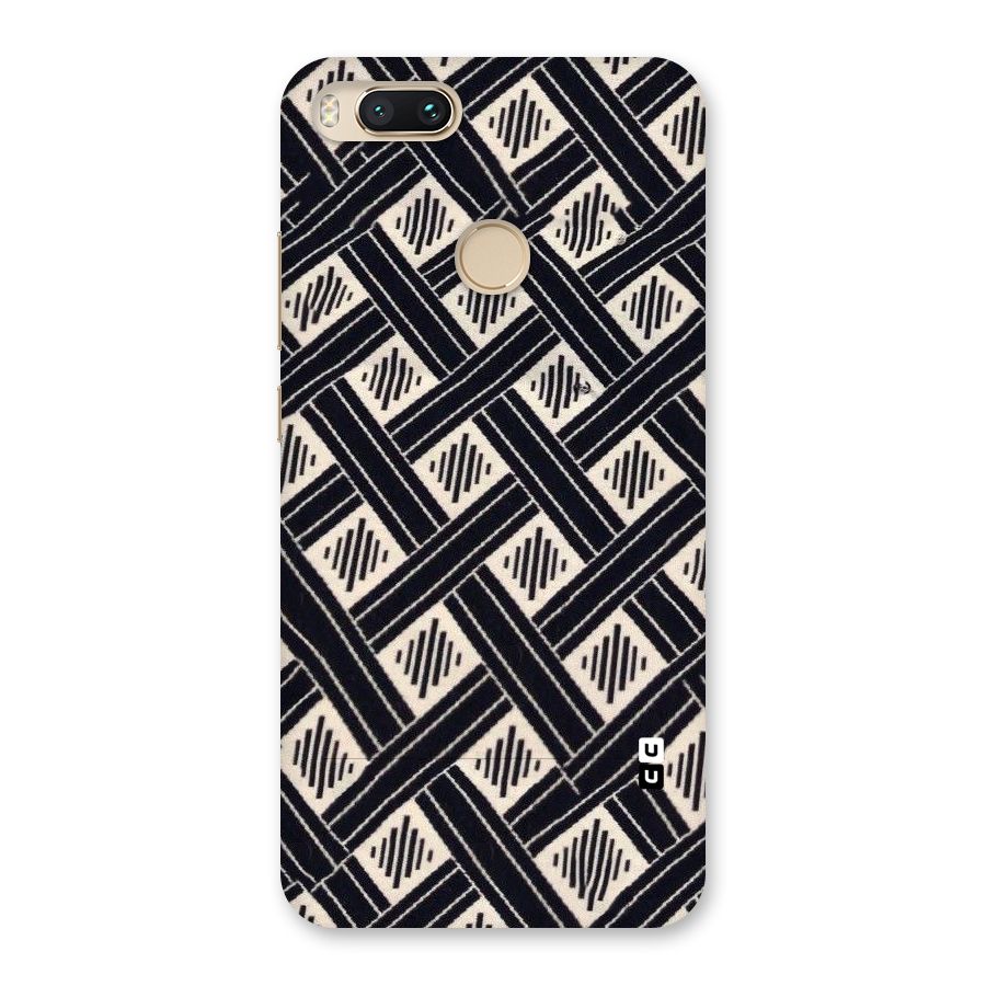 Black Beige Criscros Back Case for Mi A1
