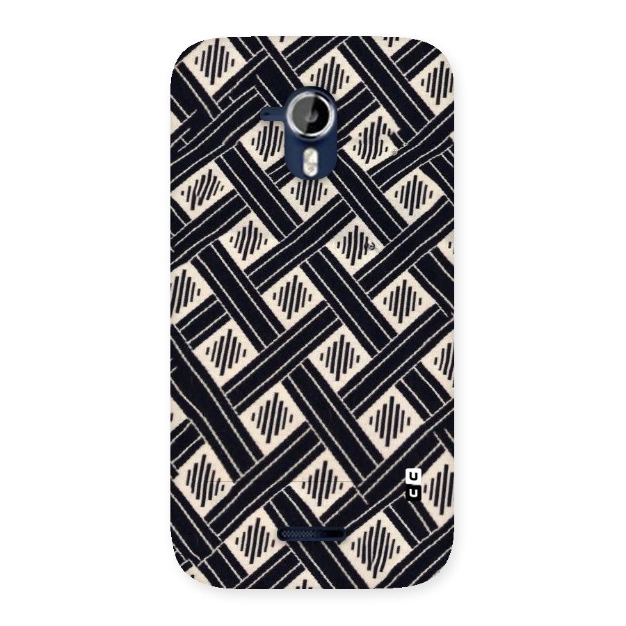 Black Beige Criscros Back Case for Micromax Canvas Magnus A117