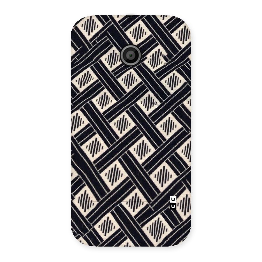 Black Beige Criscros Back Case for Moto E