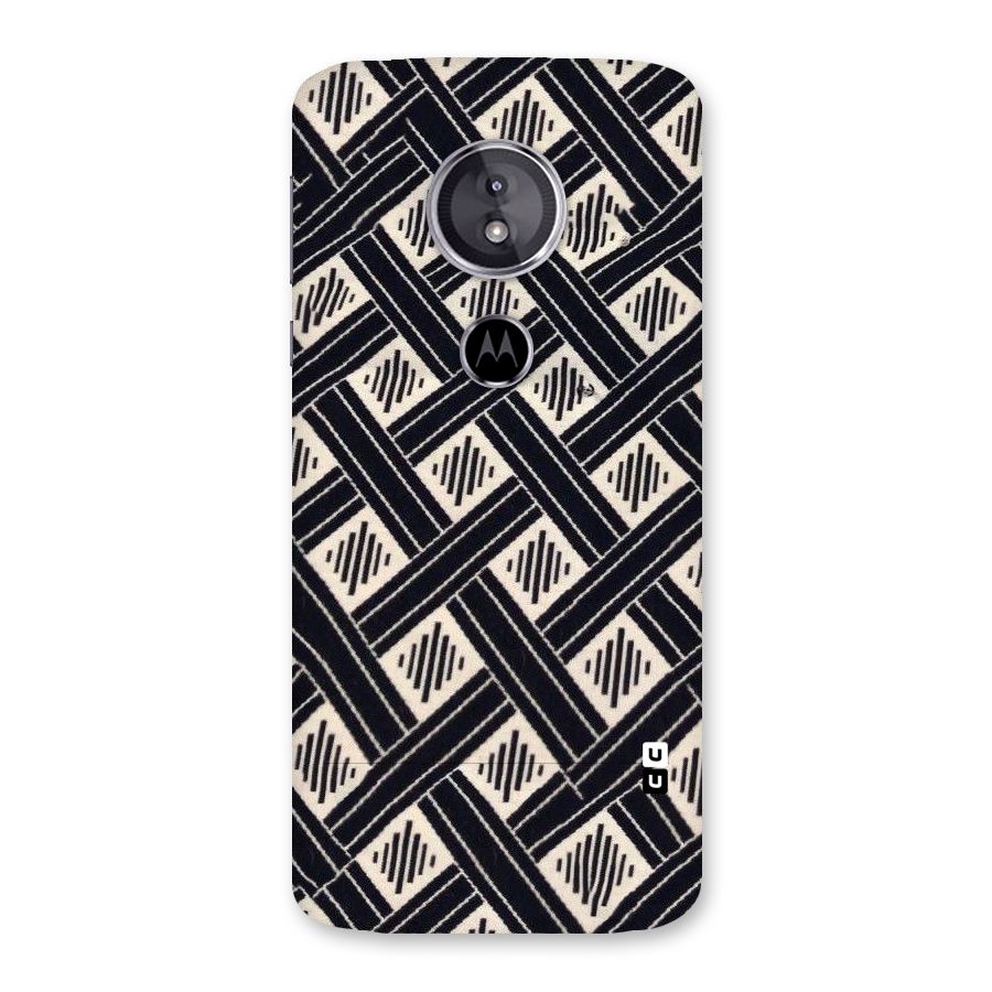 Black Beige Criscros Back Case for Moto E5