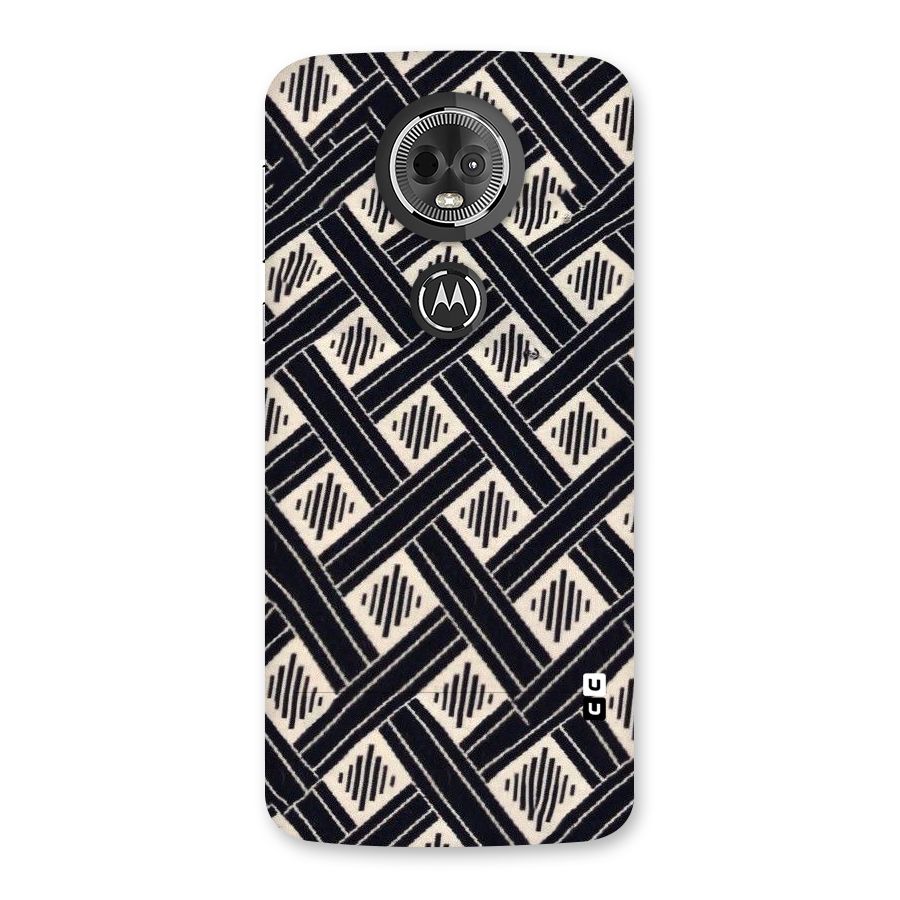 Black Beige Criscros Back Case for Moto E5 Plus
