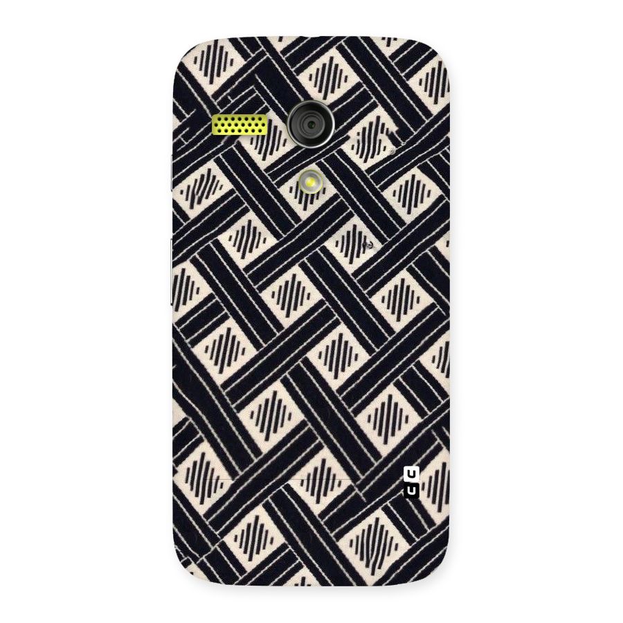 Black Beige Criscros Back Case for Moto G