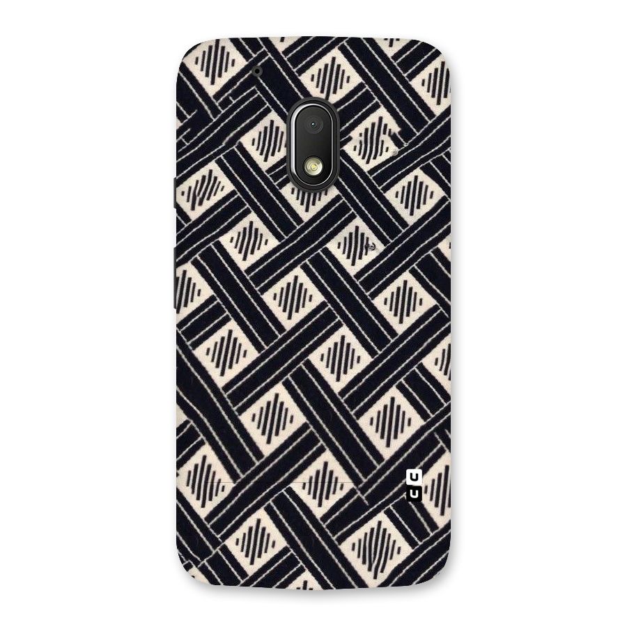 Black Beige Criscros Back Case for Moto G4 Play