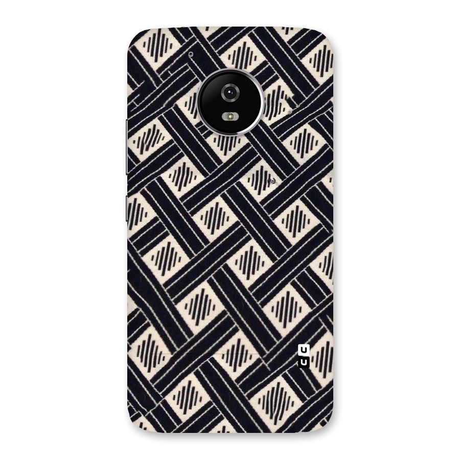 Black Beige Criscros Back Case for Moto G5