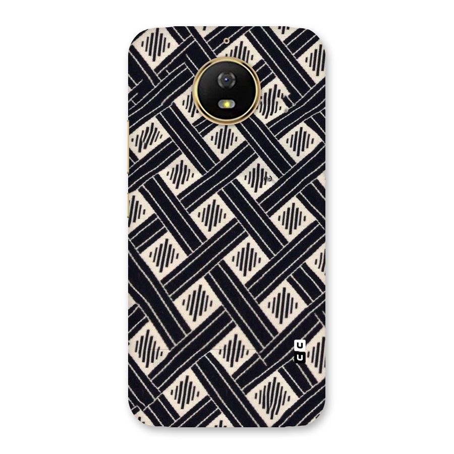 Black Beige Criscros Back Case for Moto G5s