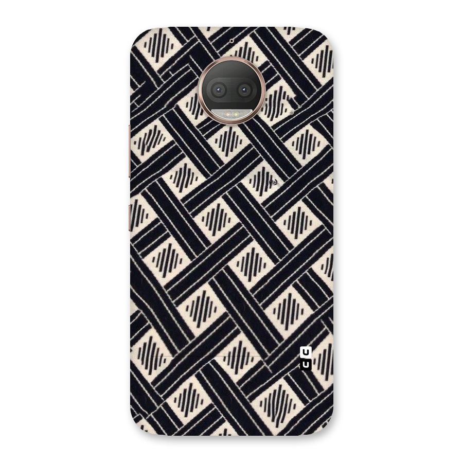 Black Beige Criscros Back Case for Moto G5s Plus