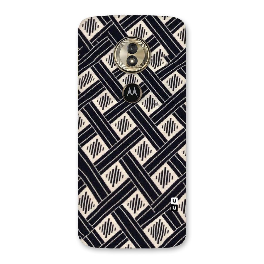Black Beige Criscros Back Case for Moto G6 Play