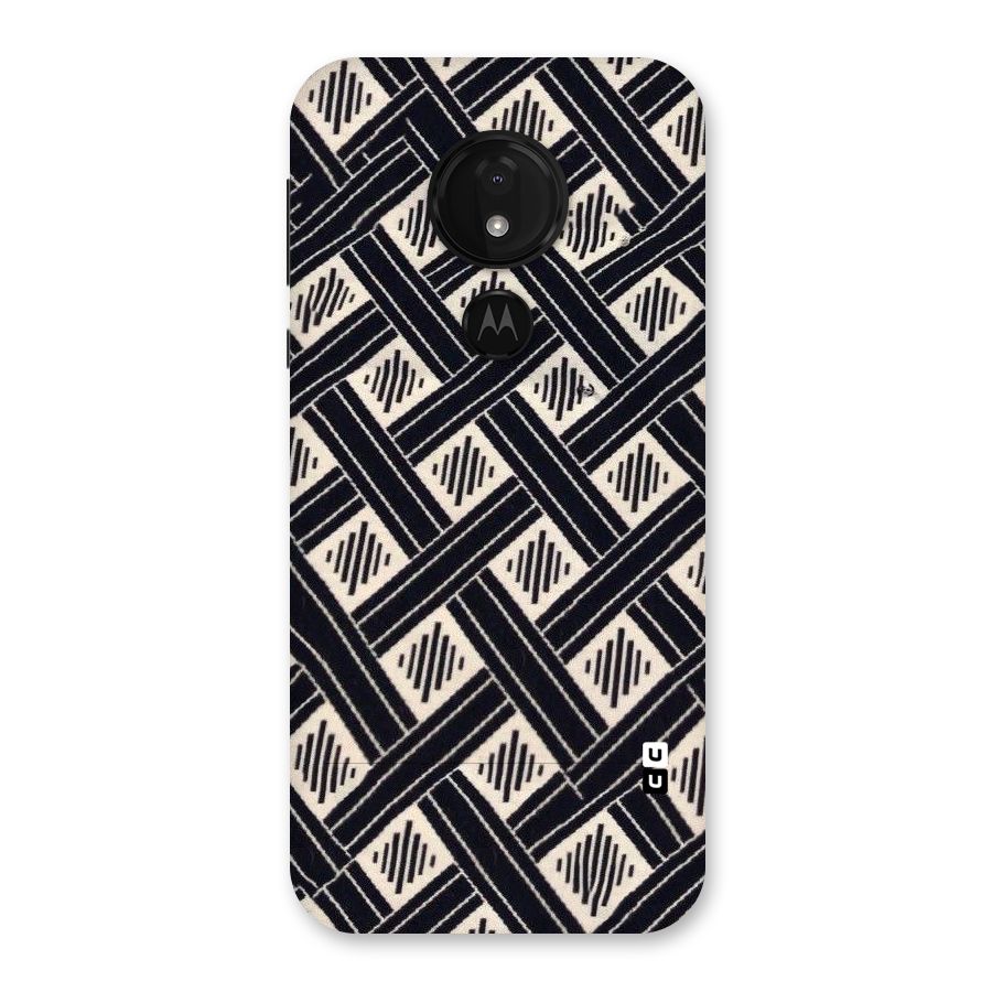Black Beige Criscros Back Case for Moto G7 Power