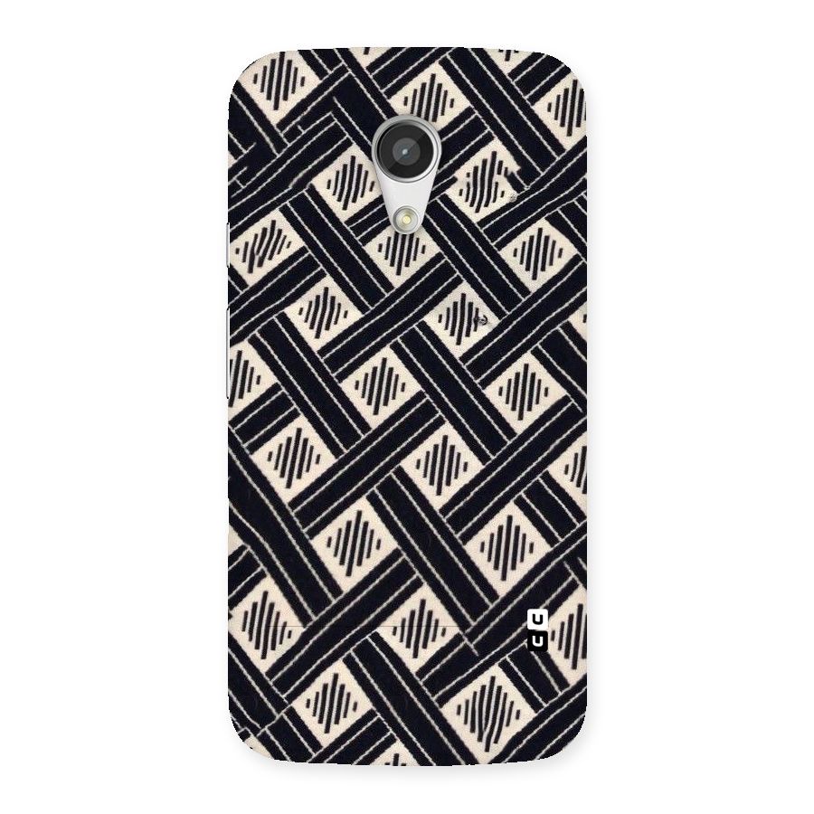 Black Beige Criscros Back Case for Moto G 2nd Gen