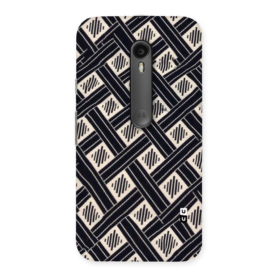 Black Beige Criscros Back Case for Moto G Turbo