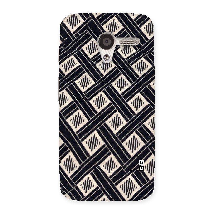 Black Beige Criscros Back Case for Moto X