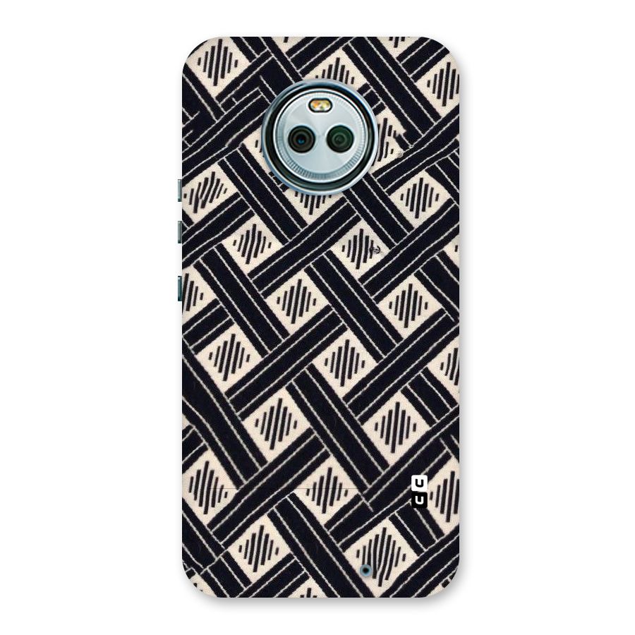 Black Beige Criscros Back Case for Moto X4