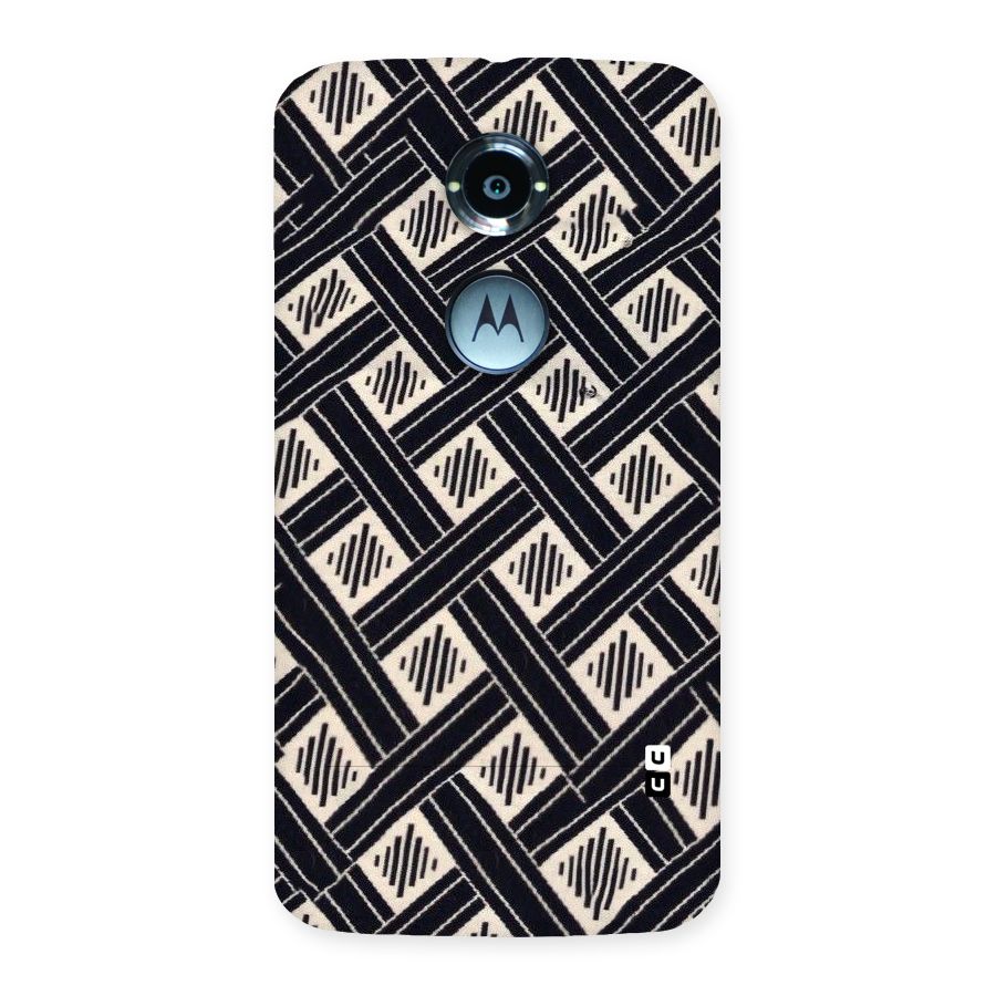 Black Beige Criscros Back Case for Moto X 2nd Gen