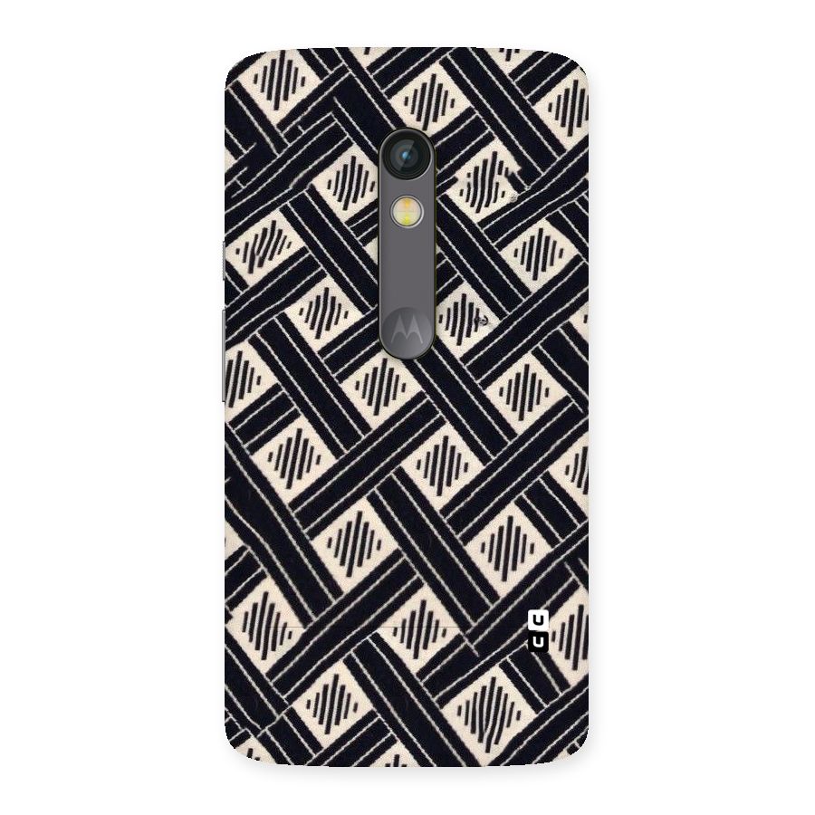 Black Beige Criscros Back Case for Moto X Play