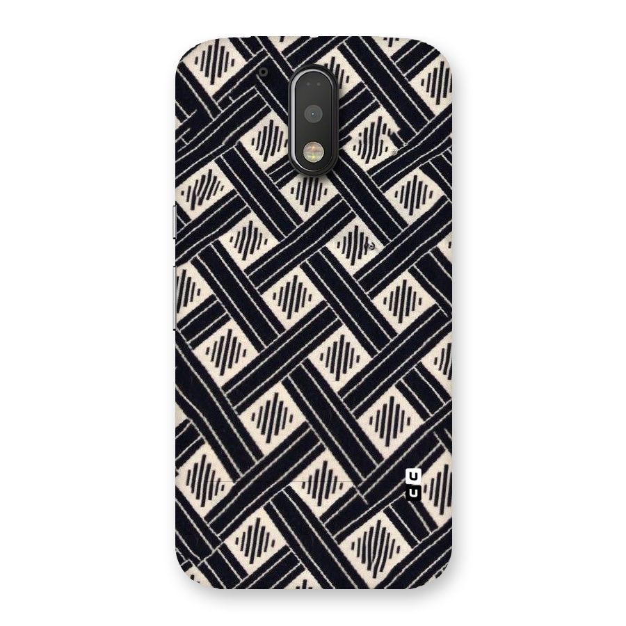 Black Beige Criscros Back Case for Motorola Moto G4 Plus