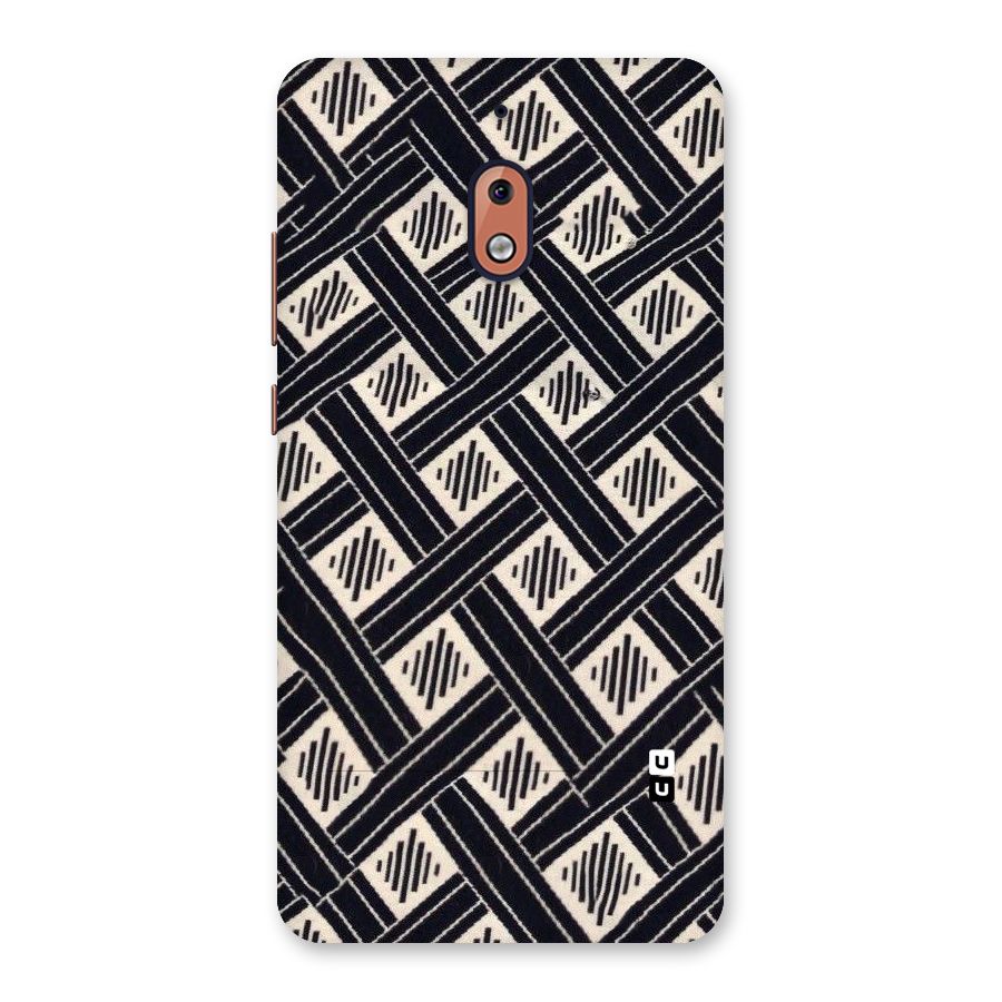 Black Beige Criscros Back Case for Nokia 2.1