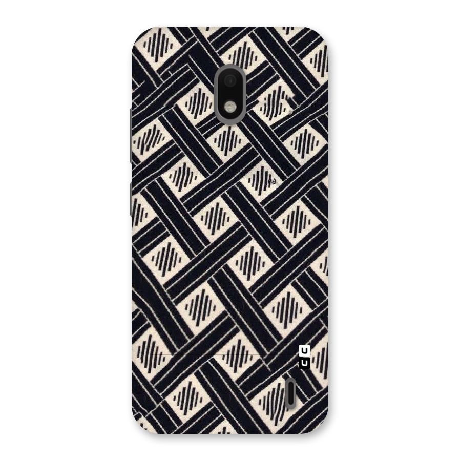Black Beige Criscros Back Case for Nokia 2.2