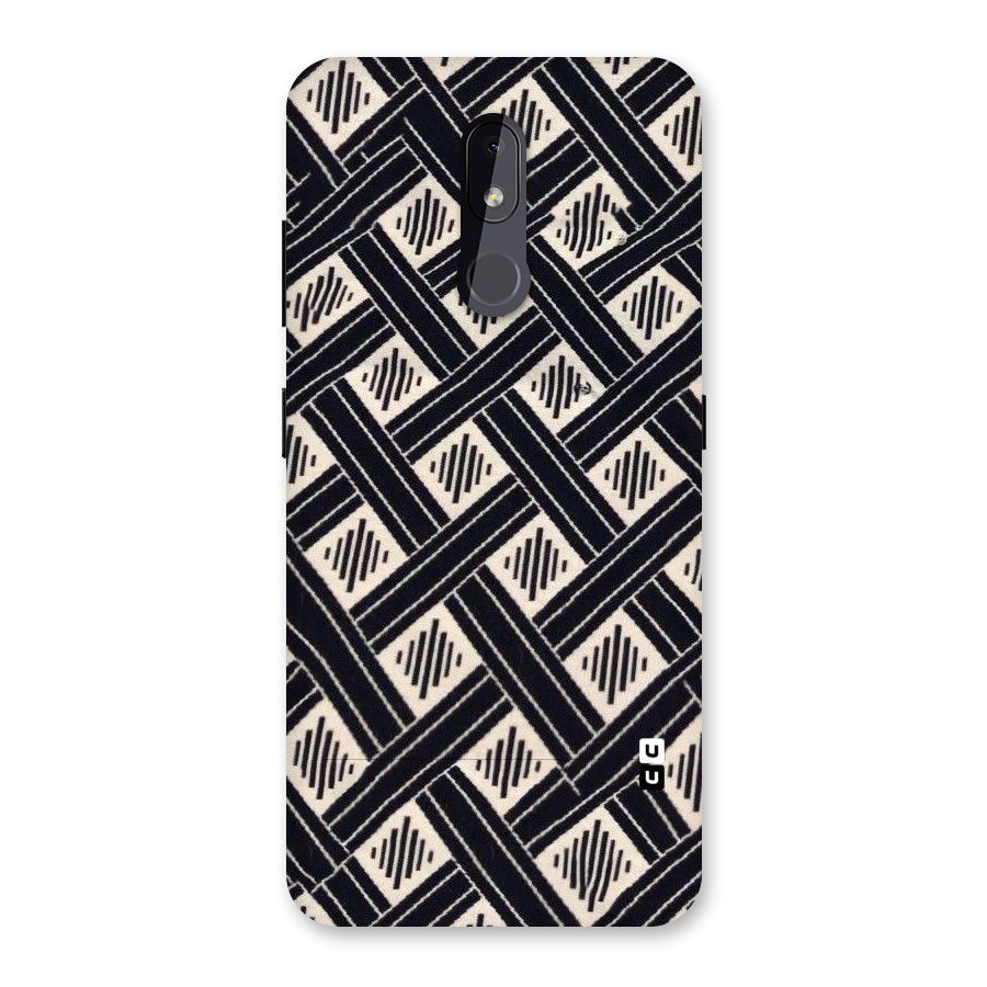 Black Beige Criscros Back Case for Nokia 3.2