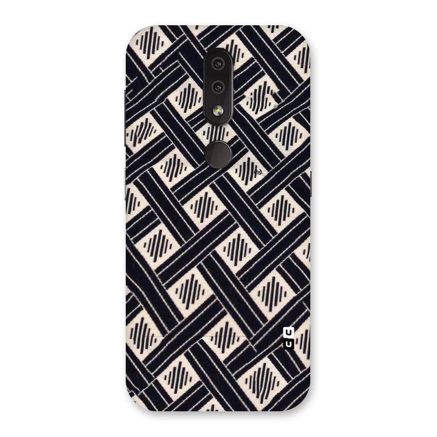 Black Beige Criscros Back Case for Nokia 4.2