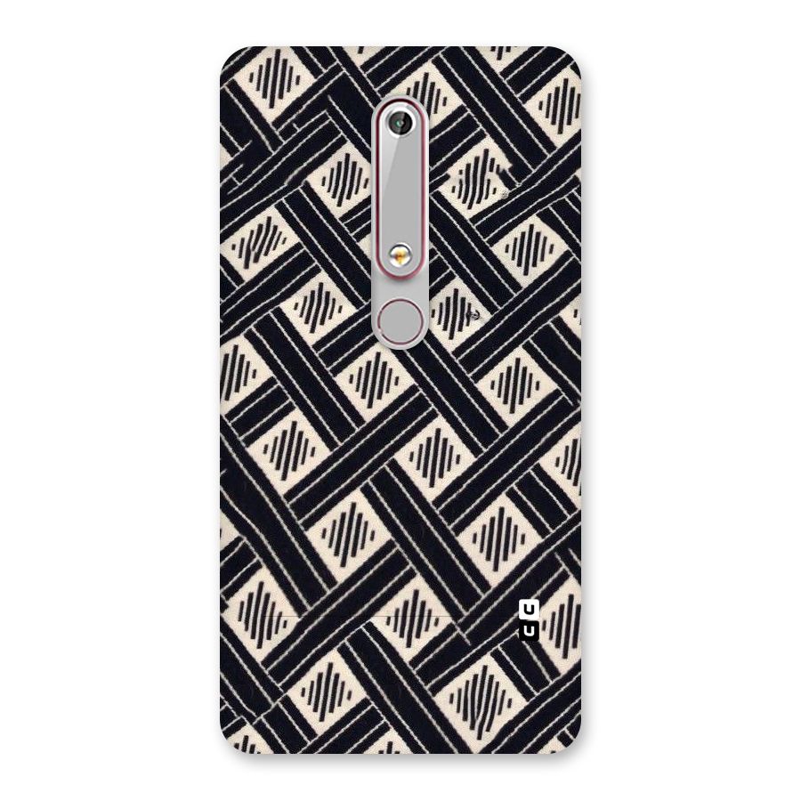 Black Beige Criscros Back Case for Nokia 6.1
