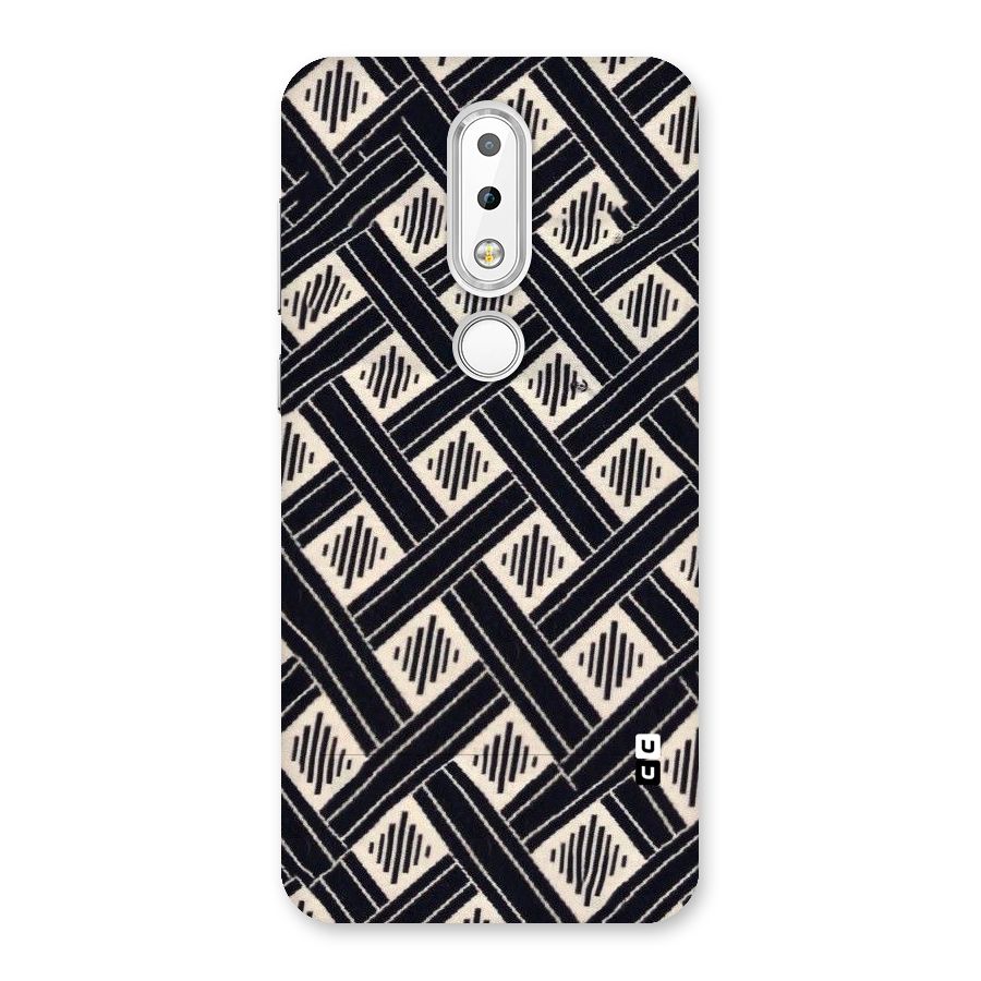 Black Beige Criscros Back Case for Nokia 6.1 Plus