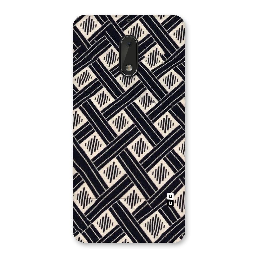 Black Beige Criscros Back Case for Nokia 6