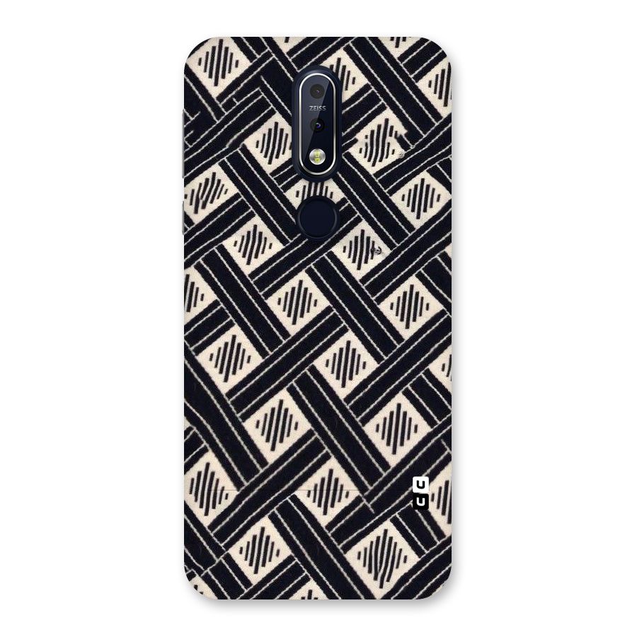 Black Beige Criscros Back Case for Nokia 7.1