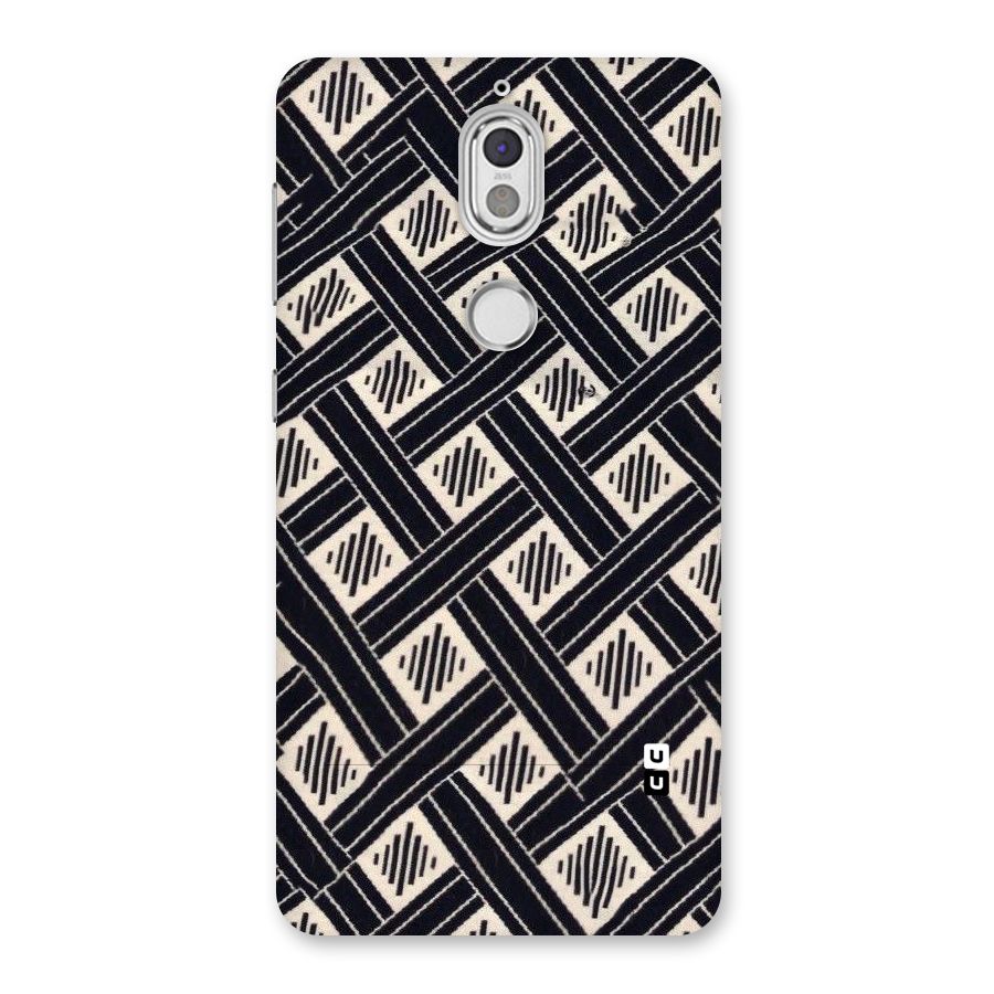 Black Beige Criscros Back Case for Nokia 7