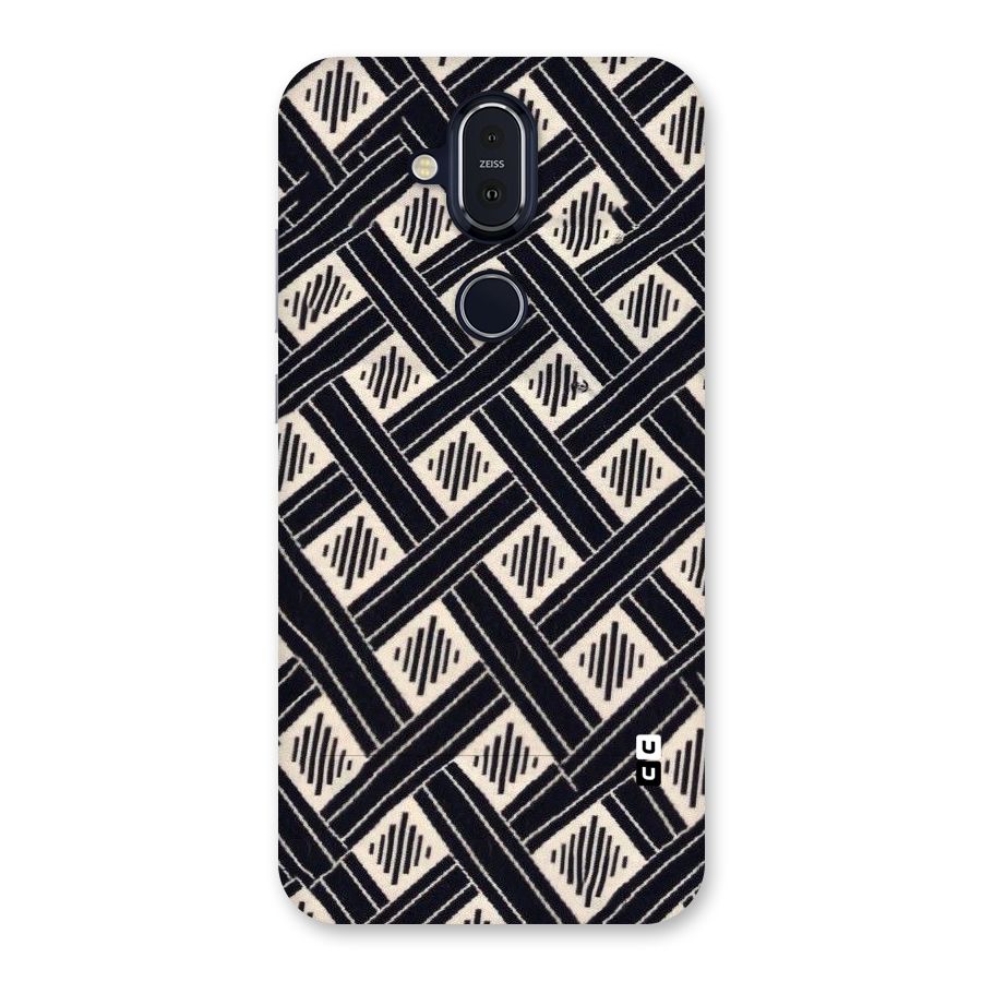 Black Beige Criscros Back Case for Nokia 8.1