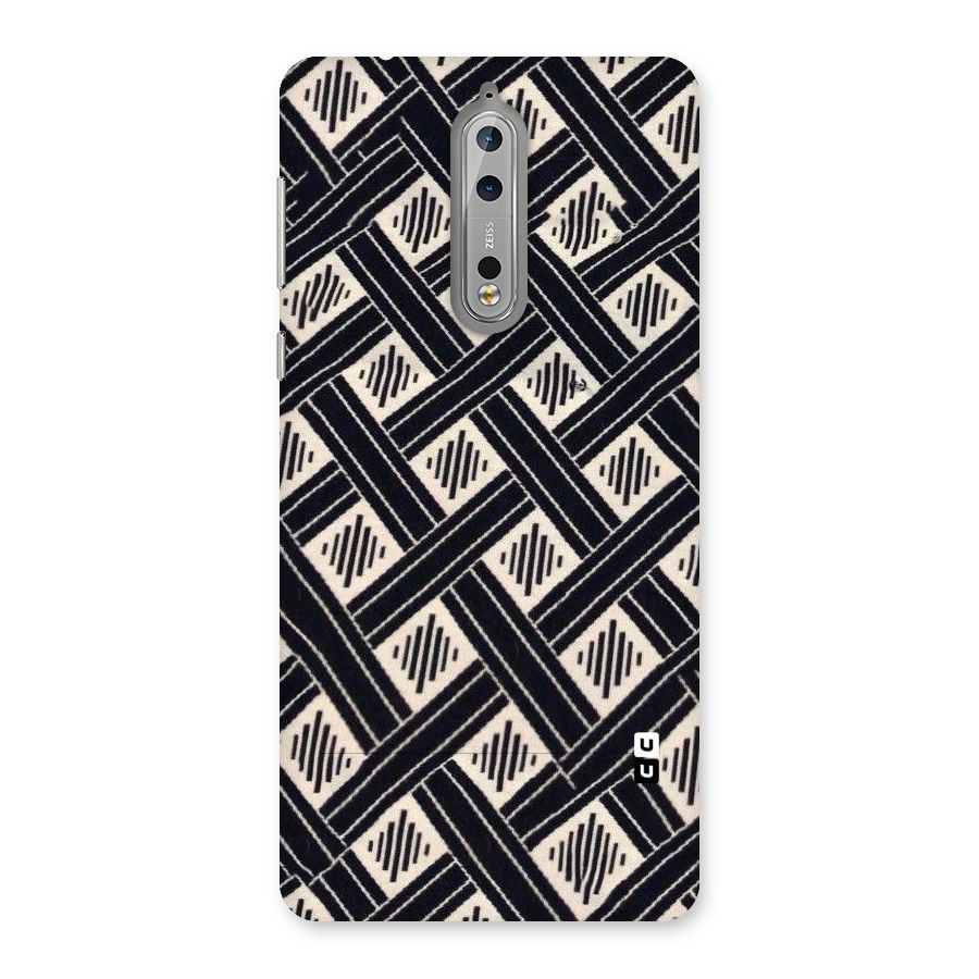 Black Beige Criscros Back Case for Nokia 8